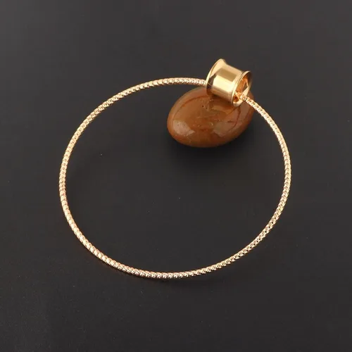 Miniatura 4 de Aretes de calibre para mujer, dilatadores de oreja colgantes con aro grande, de acero inoxidable, 2