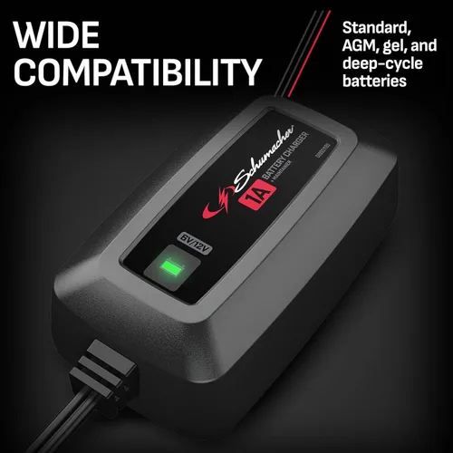 Miniatura 2 de Schumacher Electric Cargador y mantenedor de batería totalmente automático de 6 V/12 V para automóvil, motocicleta, cortacésped