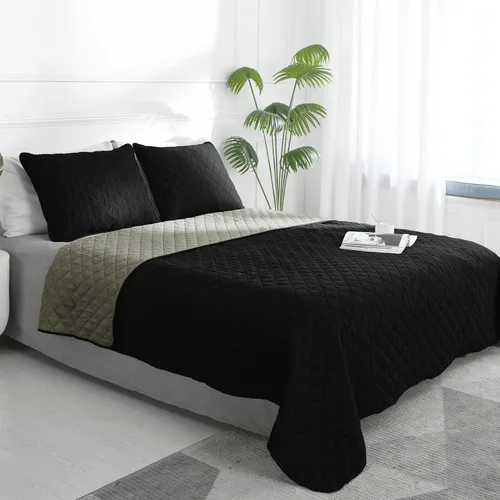 Easy-Going - Juego de edredón reversible tamaño individual con 1 edredón y 1 funda de almohada, suave cubierta de cama, colcha de microfibra ligera