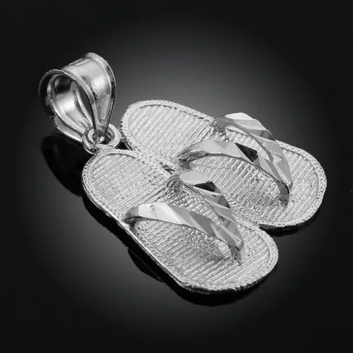 Miniatura 3 de Plata de ley 9253d chanclas Verano Encanto Sandalia Colgante