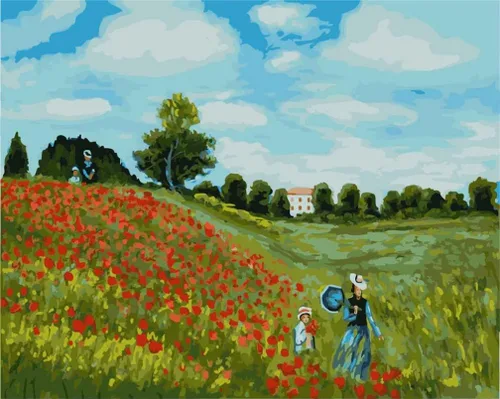 Miniatura 9 de YEESAM ART Monet - Pintura por números para adultos, flores de alcachofa de Jerusalén de 16 x 20 pulgadas, lienzo de lino acrílico, kit de pintura