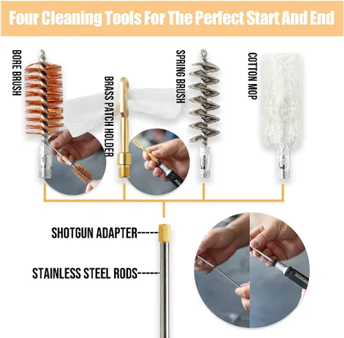 Miniatura 3 de ZOHAN Shotgun Cleaning Kit for 12 Gauge,Shotgun Cleaner Supplies Gun Cleaning Kit with Gun Cleaning Brush