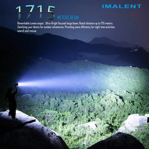 Miniatura 2 de IMALENT SR16 - Linterna recargable de 55000 lúmenes, reflector LED de 5600 pies de largo, USB-C de carga rápida impermeable con mango para rescate