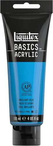 Miniatura 120 de Liquitex BASICS Pintura Acrílica, Botella de 400ml (13.5 oz), Blanco Titanio Titanio Blanco