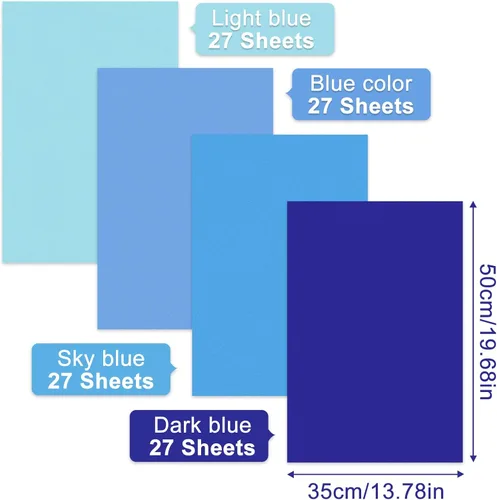 Miniatura 2 de NEBURORA 108 hojas de papel de regalo azul para graduación, papel de seda a granel para Pascua, cumpleaños, boda, Navidad, vacaciones, embalaje