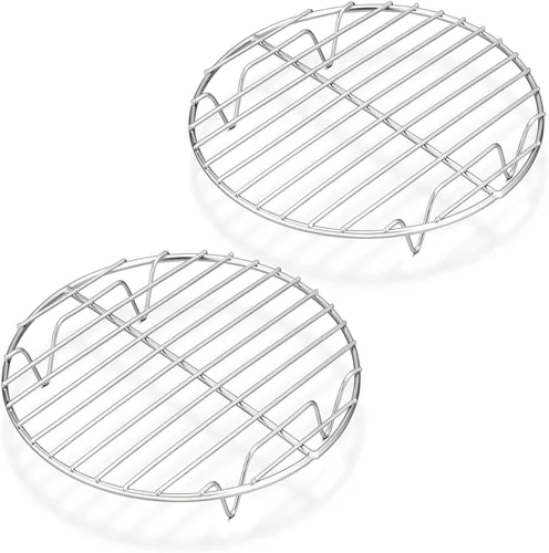 Miniatura 11 de P&P CHEF Rejilla Redonda de Cocina de 7½ Pulgadas, Rejilla Redonda de Acero Inoxidable para Cocinar Enfriar Vaporizar Hornear, Compatible