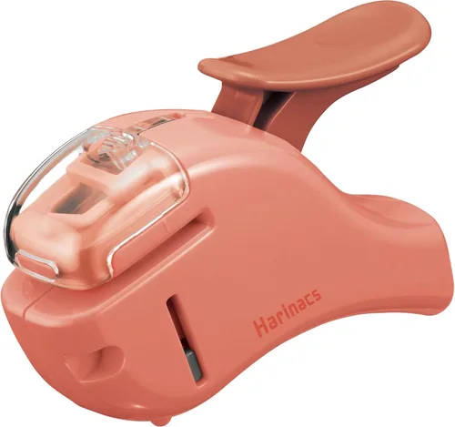 Miniatura 14 de Kokuyo, Grapadora sin grapas, Harinacs Compact Alpha portátil sin agujeros, hasta 5 hojas sin encuadernación con grapas, color rosa, importado