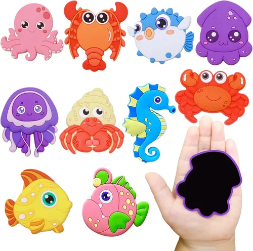 Miniatura 10 de SUPINEEDO Imanes de Nevera para Niños, Imanes de Nevera de Animales para Niños Pequeños de 1 a 3 años, Imán de Respaldo Completo para Bebés, Lindos