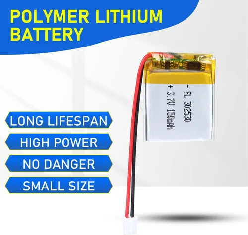 Miniatura 5 de 302530 Batería Lipo 3.7V 150mAh 302530 Paquete de Batería Recargable de Polímero de Litio con Conector JST PH2.0mm para Dispositivo Electrónico