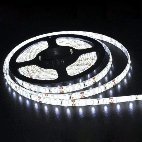 Tira de luz LED de 12 V, SMD 5630 flexible, impermeable, cinta de luz de 16.4 pies para el hogar, cocina y más, color blanco 6000K (sin adaptador de