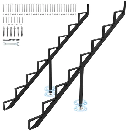 Miniatura 20 de Paquete de 3 elevadores de escalera de acero de 1 escalón, cuerda de escalera de metal resistente, cuerda de escalera de acero resistente