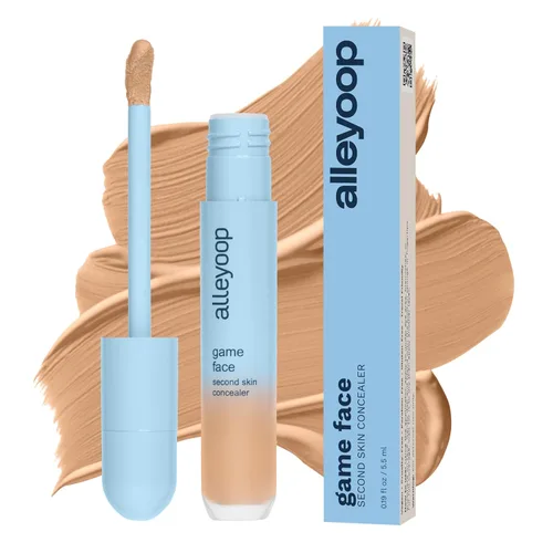 Miniatura 8 de Alleyoop Game Face Makeup Corrector - Corrector ligero y acumulable para debajo de los ojos para ojeras, fórmula de crema hidratante para mujeres