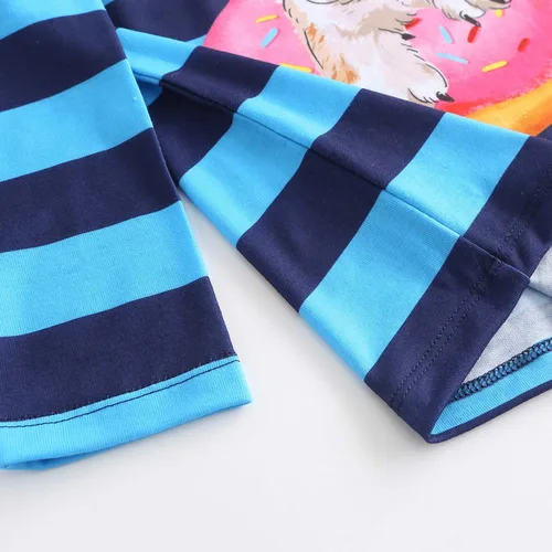 Miniatura 4 de QPANCY Pijamas para niñas con diseño de unicornio, conjuntos de pijamas de algodón para niñas pequeñas
