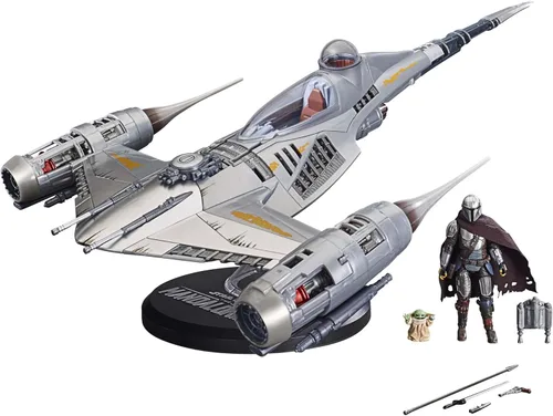 Star Wars The Vintage Collection The Mandalorian's N-1 Starfighter, The Mandalorian - Vehículo y figuras de acción de 3.75 pulgadas, para edades de
