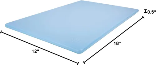 Miniatura 8 de Tabla de cortar de plástico comercial, NSF - 18 x 12 x 0.5 pulgadas, Azul