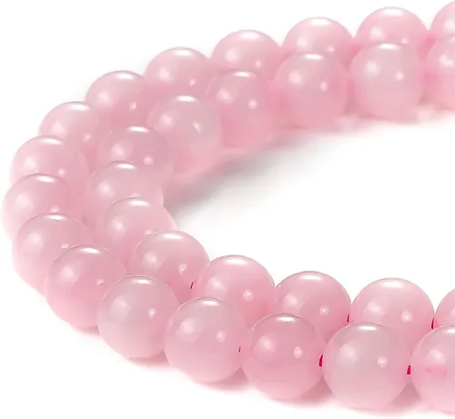 Miniatura 58 de Cuentas de ónix negro BEADNOVA con cuentas de cristal natural, piedras preciosas, redondas, sueltas, curativas de energía con cordón elástico de 01)