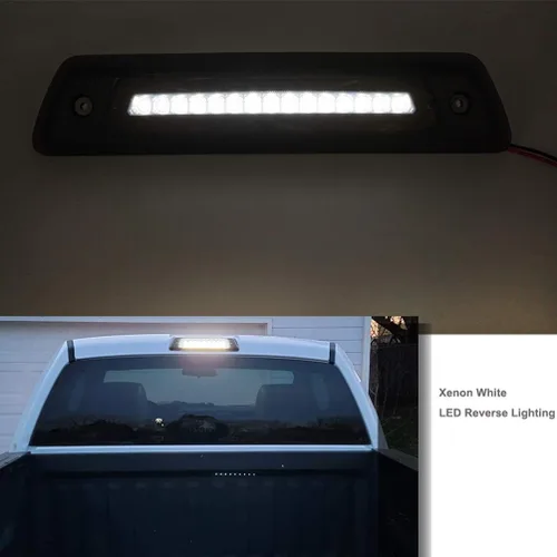 Miniatura 3 de Luces de freno terceras F150 para Ford F150 Raptor 2009 2010 2011 2012 2013 2014 Raptor luces de freno LED rojas 3ª, luces LED blancas
