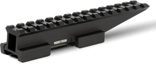 Monstrum Shrapnel Montaje elevador de perfil bajo de Picatinny con base de parada de retroceso | 14 ranuras 5 pulgadas