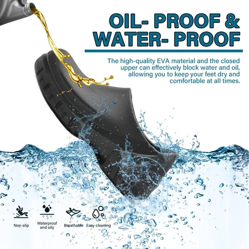Miniatura 3 de phurnit Chef Shoes Men - Non Slip Oil Resistant Waterproof Safety Work Shoes Kitchen Shoes for Men Nursing Shoes Garden Shoes Men Women Indoor and