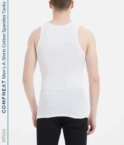 Miniatura 3 de Comfneat Paquete de 6 camisetas sin mangas de algodón y elastano para hombre