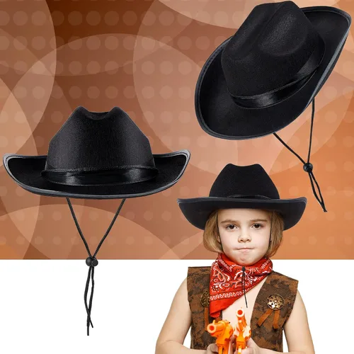 Miniatura 5 de Hercicy Sombreros de vaquero para niños pequeños, sombrero de vaquera para niños y niñas, accesorios de disfraz de bebé, suministros de fiesta