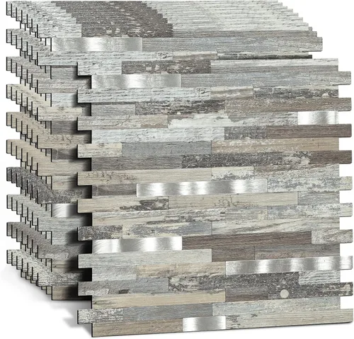 10 Piezas de Azulejos de Mosaico de PVC para Despegar y Pegar, para Salpicaduras de Cocina, Etc