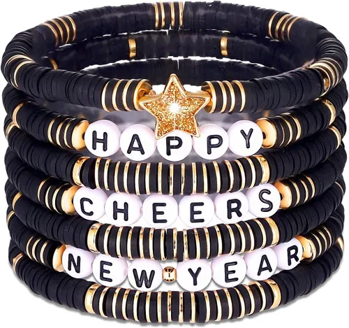 Miniatura 306 de Surfer Heishi - Pulseras apilables para mujer, apilables, de vinilo arcoíris, disco de arcilla, pulseras elásticas para la amistad, joyería bohemia