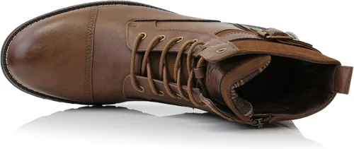 Miniatura 5 de Polar Fox Patrick MPX808583 - Botas clásicas de combate con cierre de cremallera para hombre, 7 ojales