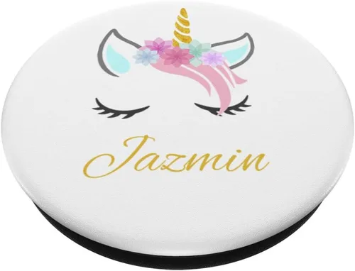 Miniatura 2 de Jazmin Pop Socket personalizado nombre unicornio regalo de cumpleaños – PopSockets agarre y soporte para teléfonos y tabletas