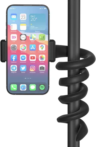 Soporte universal para micrófono para soporte de micrófono, se adapta a la mayoría de teléfonos inteligentes de 3.5 a 7.5 pulgadas, soporte flexible