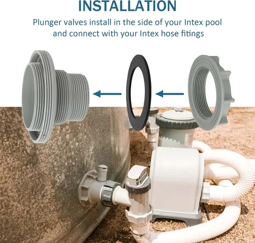 Miniatura 2 de Kit de conector de filtro roscado para piscina, para piscina Intex sobre el suelo Parte 10256 10255, piezas de repuesto para colador grande Intex