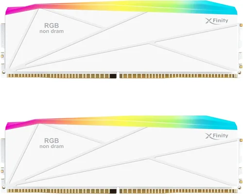 V-Color Manta XFinity DDR5 RGB - Solución de llenado - 2 módulos - 0 GB de RAM - Compatible con Intel/AMD - Blanco con barra de luz