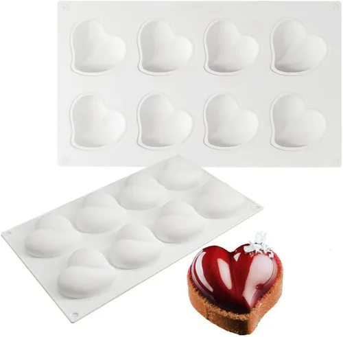 Molde de silicona para chocolate con forma de corazón, accesorios para tartas, moldes de cocina, cubitos de hielo, galletas, pastelería, molde para