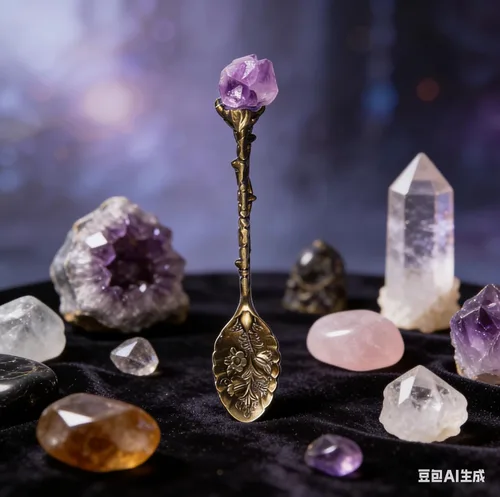 Miniatura 4 de ideayard Cuchara de brujería retro con cristal 1 pieza para regalo