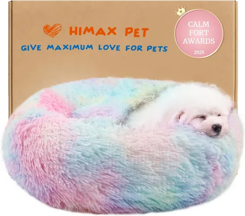 Miniatura 21 de Himax Camas para perros y gatos pequeños, cómodas camas para perros con manta adjunta, cama calmante antiansiedad esponjosa lavable