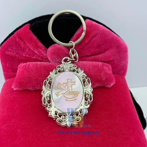 Miniatura 7 de Llavero de bautismo personalizado (12 piezas) – Llavero de metal grabado para bautizo/bautizo/primera comunión, regalo personalizado para invitados
