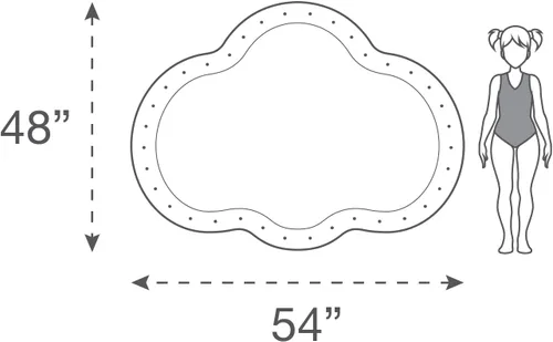Miniatura 5 de Rae Dunn x CocoNut Float Rainbow Cloud Splash Pad – Here Comes The Sun Theme – Juguete de agua duradero – Seguro y divertido rociador de patio