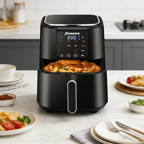 Miniatura 2 de Panana Freidora de aire, freidora de aire de gran capacidad de 6.3 cuartos de galón, horno sin aceite con 12 preajustes, freidora de aire de 1500 W