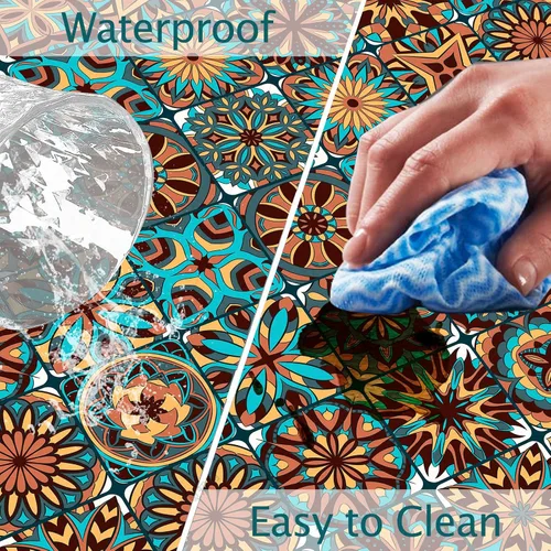Miniatura 3 de Mantel para mesa plegable, funda impermeable para mesa de pícnic, para mesas de 6 pies, borde elástico, cubierta de plástico para picnic