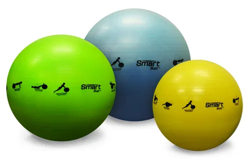 Miniatura 5 de Pelota de estabilidad autoguiada inteligente amarilla de 21.7 in, pelota de ejercicio para ejercicio, yoga, pilates, silla de pelota de oficina