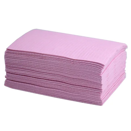 Juego de 125 toallas de papel desechables para arte de uñas, 3 capas, impermeables, para decoración de uñas, baberos de tatuaje, tapete de Rosa