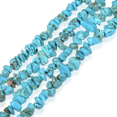 Miniatura 33 de Adabele Cuentas sueltas de gemas de cristal natural Chrysocolla de 15 pulgadas, con agujero perforado, de forma libre, espaciadores de piedra