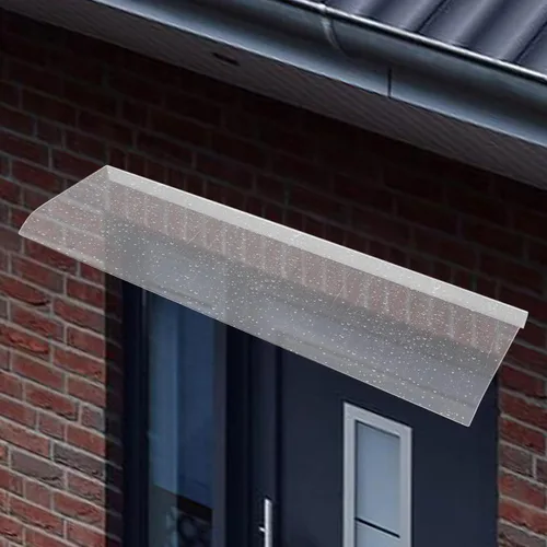 Miniatura 7 de Toldo para puerta de ventana, 47.2 x 15.7 pulgadas, toldo exterior de policarbonato para puerta de entrada exterior, toldo voladizo para puerta