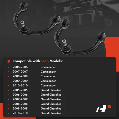 Miniatura 2 de A-Premium 2 brazos de control superiores delanteros, con rótula y buje, compatibles con Jeep Grand Cherokee 2005-2010, Commander 2006-2010