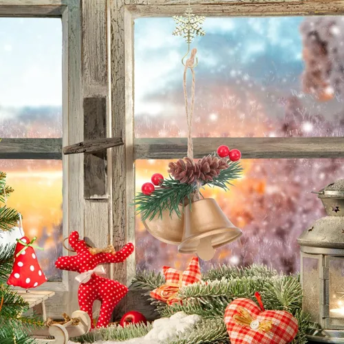 Miniatura 4 de HOMSFOU Decoración de escritorio, 10 ganchos de adorno de árbol de copo de nieve, ganchos decorativos de alambre de metal para árbol de Navidad