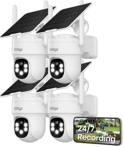 Miniatura 10 de Cámara Solar de Seguridad para Exteriores - Cámaras de Seguridad de Grabación AOV 24/7 Inalámbricas para Exteriores con Vista de 360°, Seguimiento