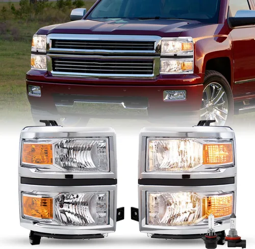 Miniatura 10 de JSBOYAT Conjunto de faros delanteros y luces traseras 2014 2015 Chevy Silverado 1500 Camioneta Pickup [Estilo de fábrica OE] lado del pasajero