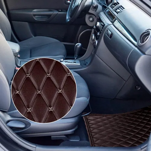 Miniatura 4 de Surakey Tela acolchada para coche con tapicería de respaldo de esponja de cuero de PVC suave tapicería de respaldo de espuma para moto barco 61.0 in