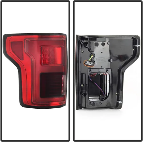 Miniatura 2 de ACANII - Para 2015 2016 2017 Ford F150 camión w/sensor de punto ciego rojo claro completo LED luz tubo luces traseras lámparas de freno