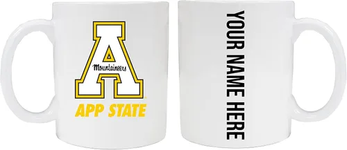 Miniatura 7 de Collegiate Custom Appalachian State - Taza de cerámica personalizada de 8 onzas con tu nombre en la parte posterior (negro) Producto universitario